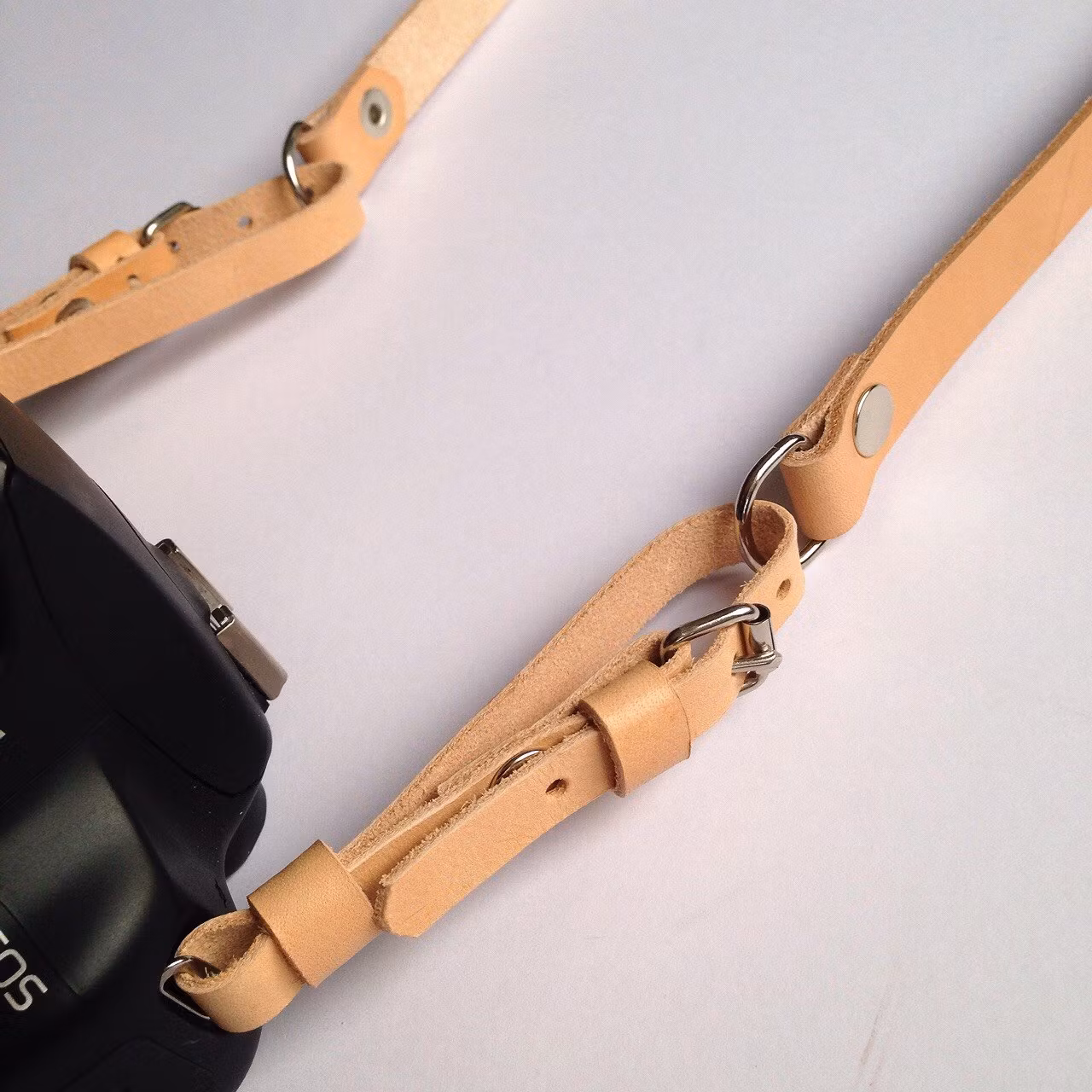 Camera Strap Tan - Kamerarem i läder