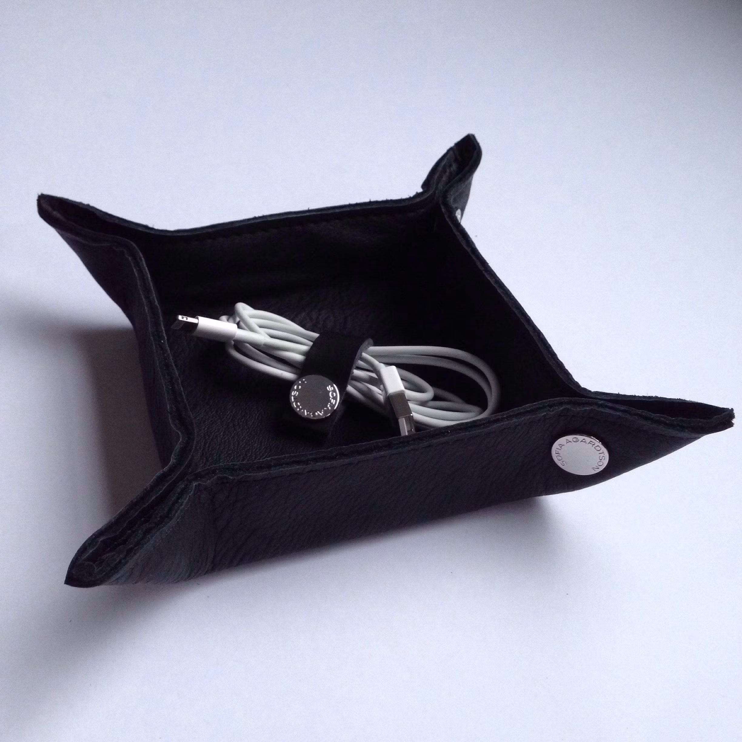 Leather Tray - small square