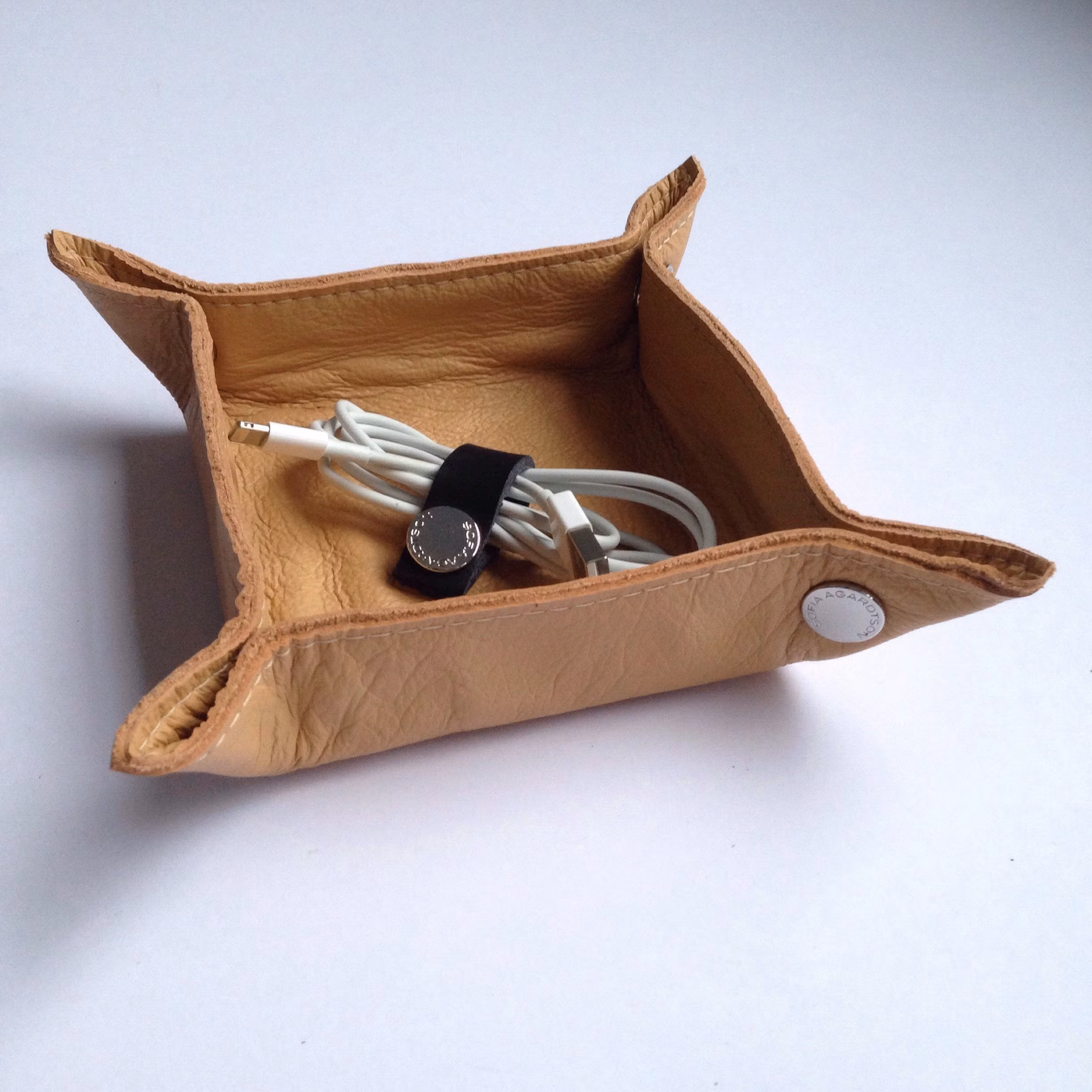Leather Tray - small square