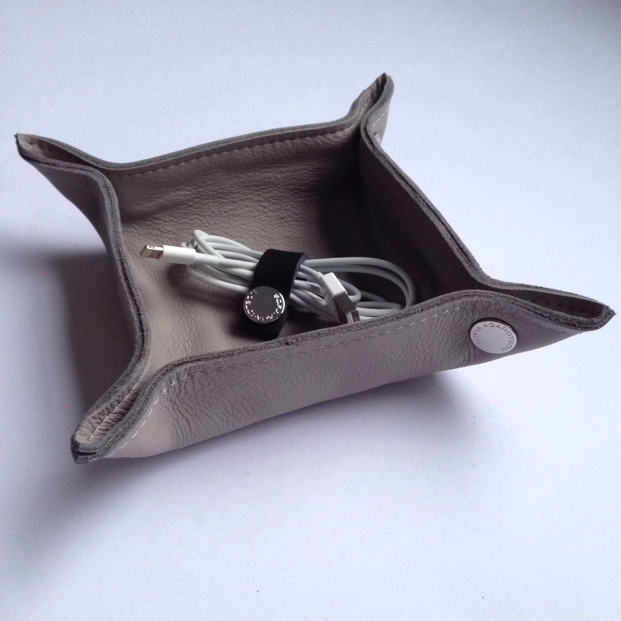 Leather Tray - small square