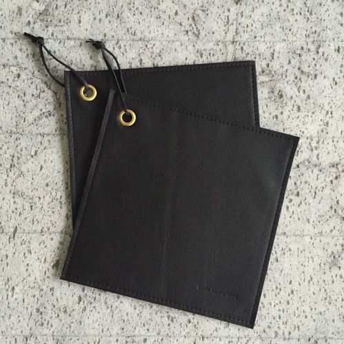 Hot Pads - Black Leather (set of 2)