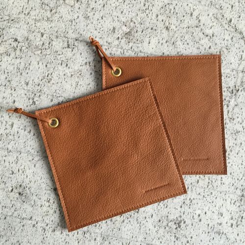 Hot Pads - Cognac Leather (set of 2)