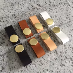 Cable Clips - sladdklämmor i naturgarvat läder