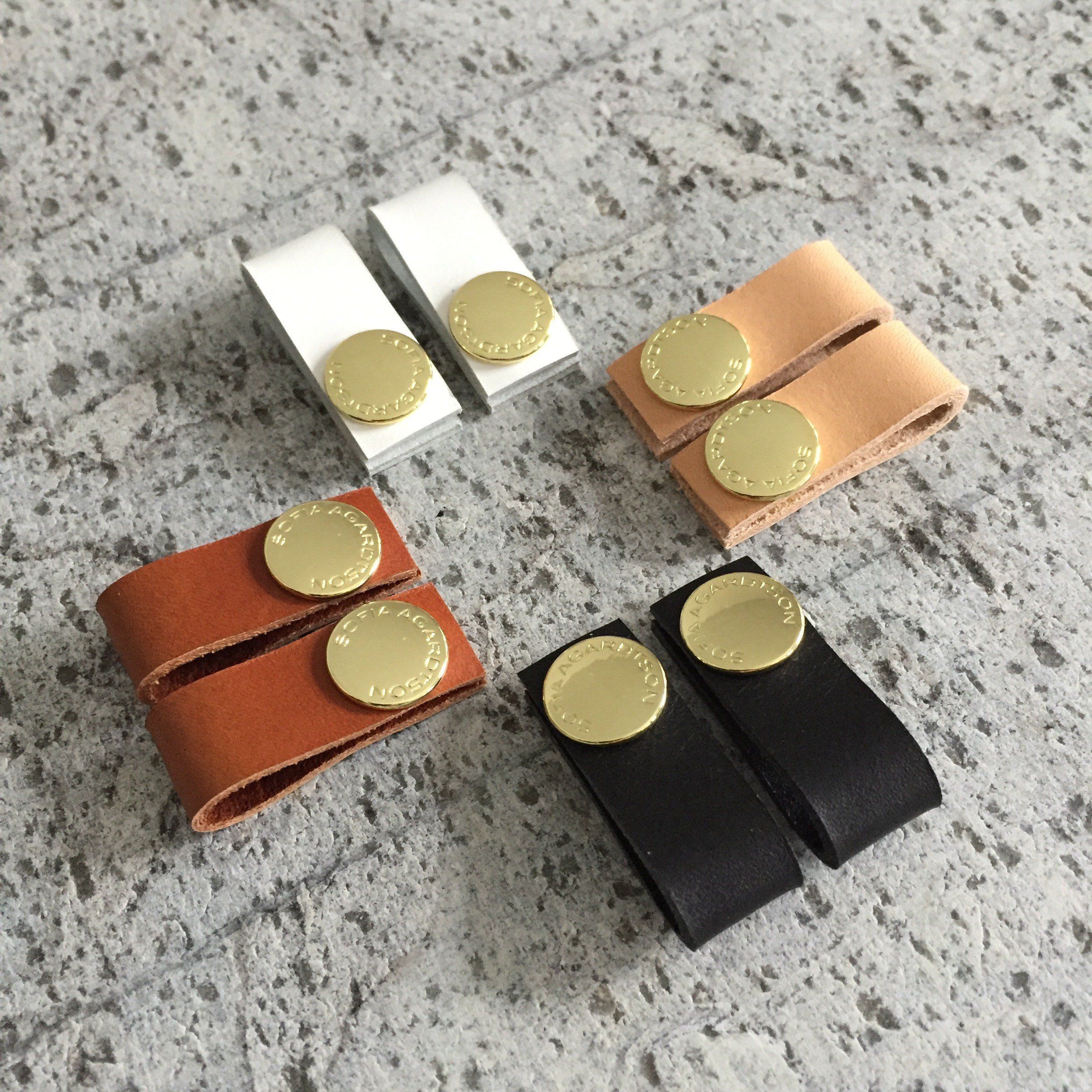Cable Clips - sladdklämmor i naturgarvat läder