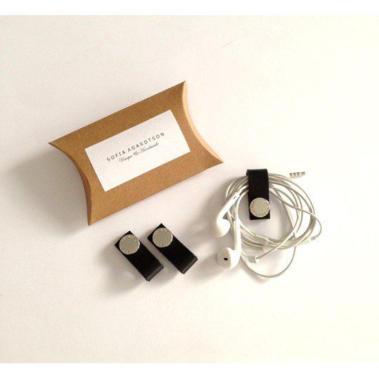 Cable Clips - sladdklämmor i naturgarvat läder