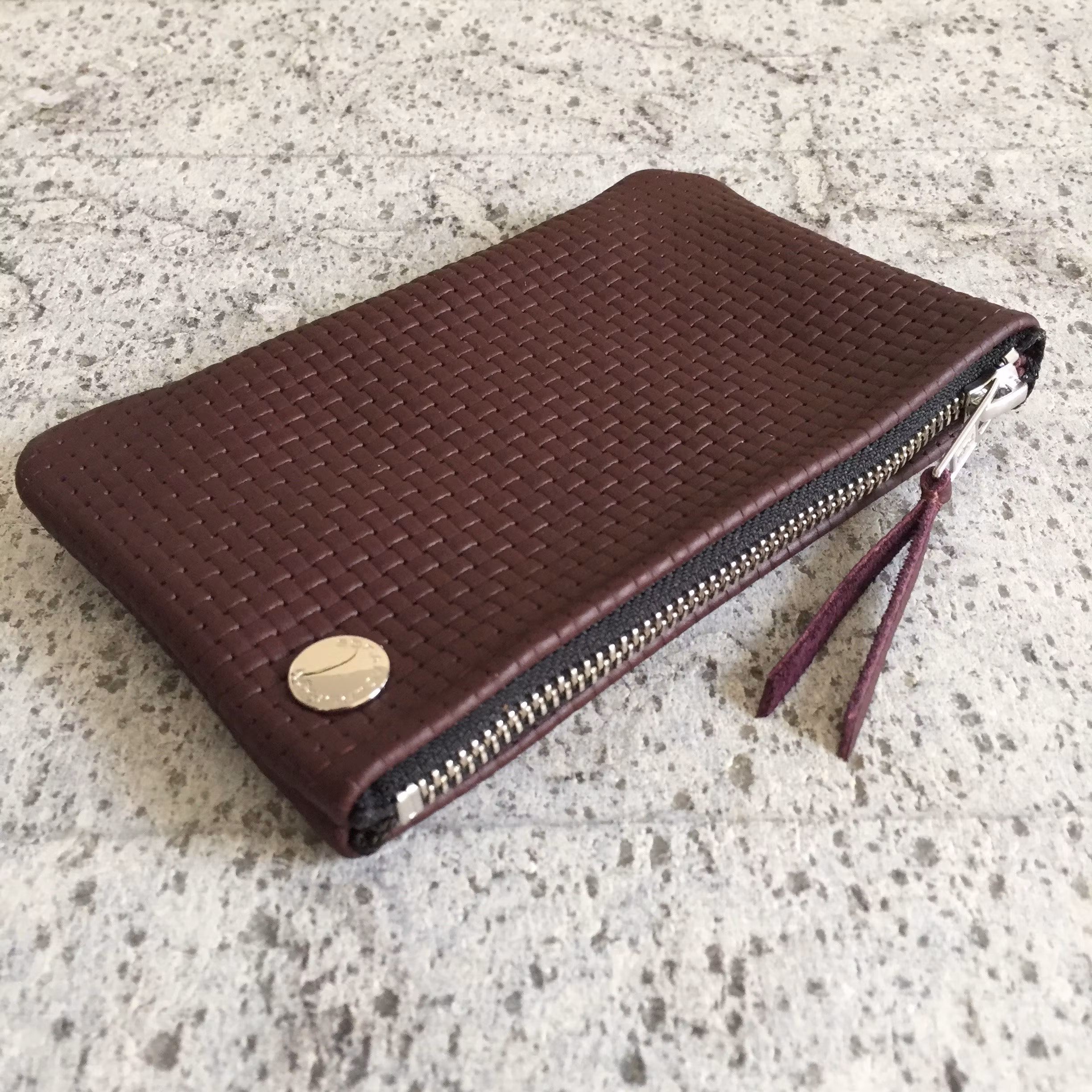 VIP iPhone Wallet - Bordeaux Basket Weave