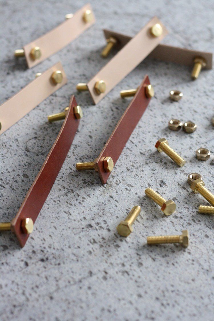 Leather & Brass Handles