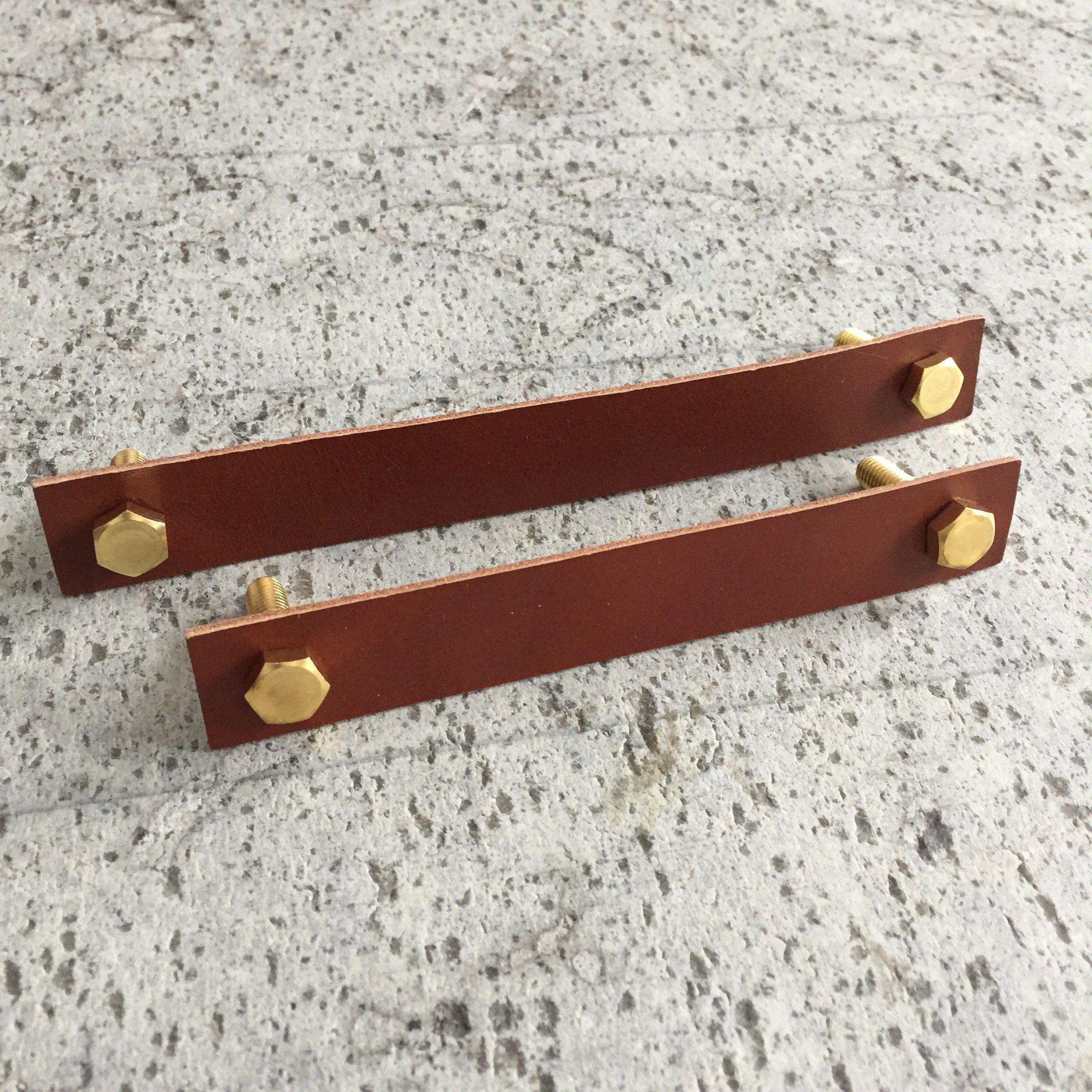 Leather & Brass Handles