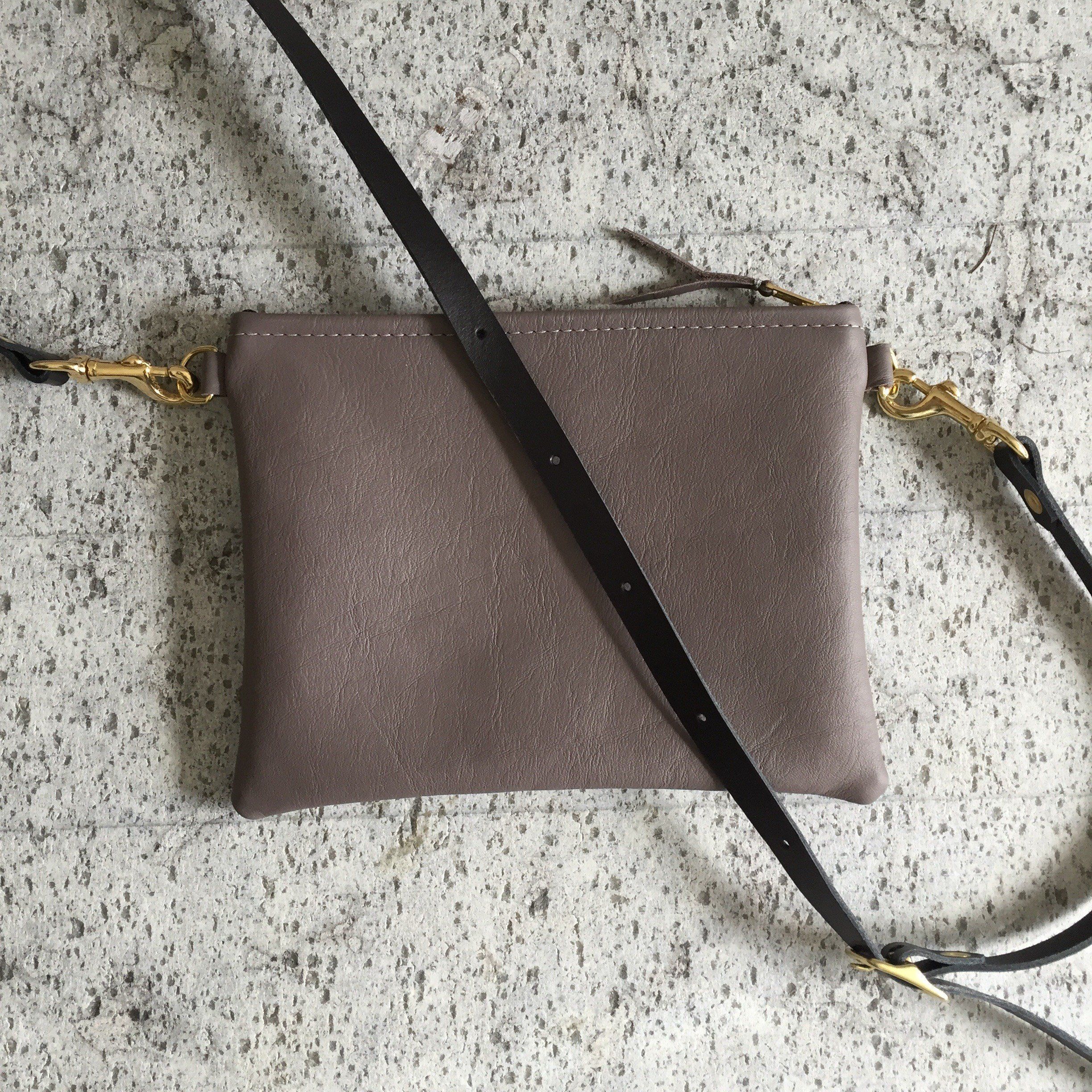 VIP Shoulder Bag - Taupe perforated & Taupe leather