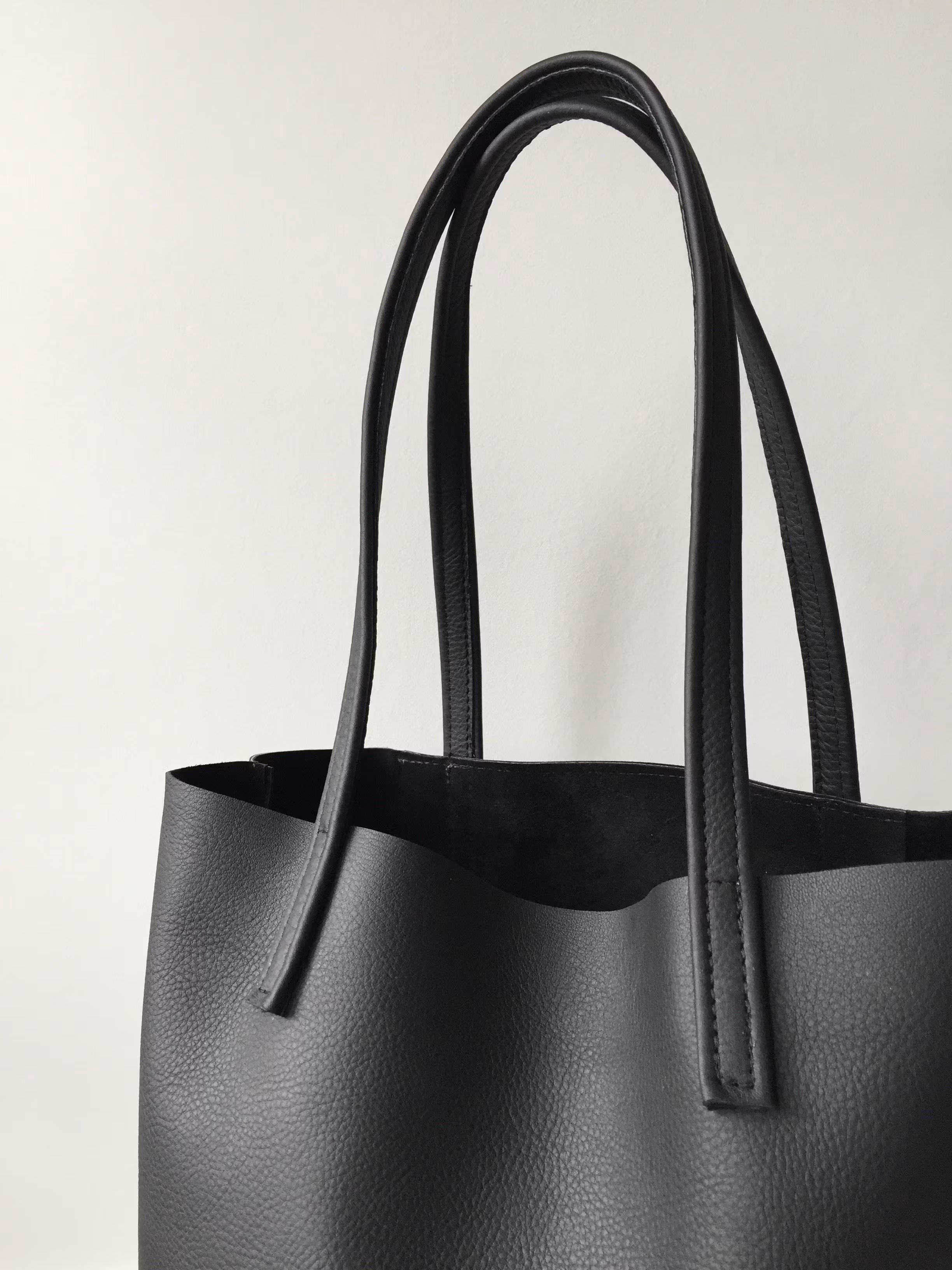 Raw Leather Tote Bag