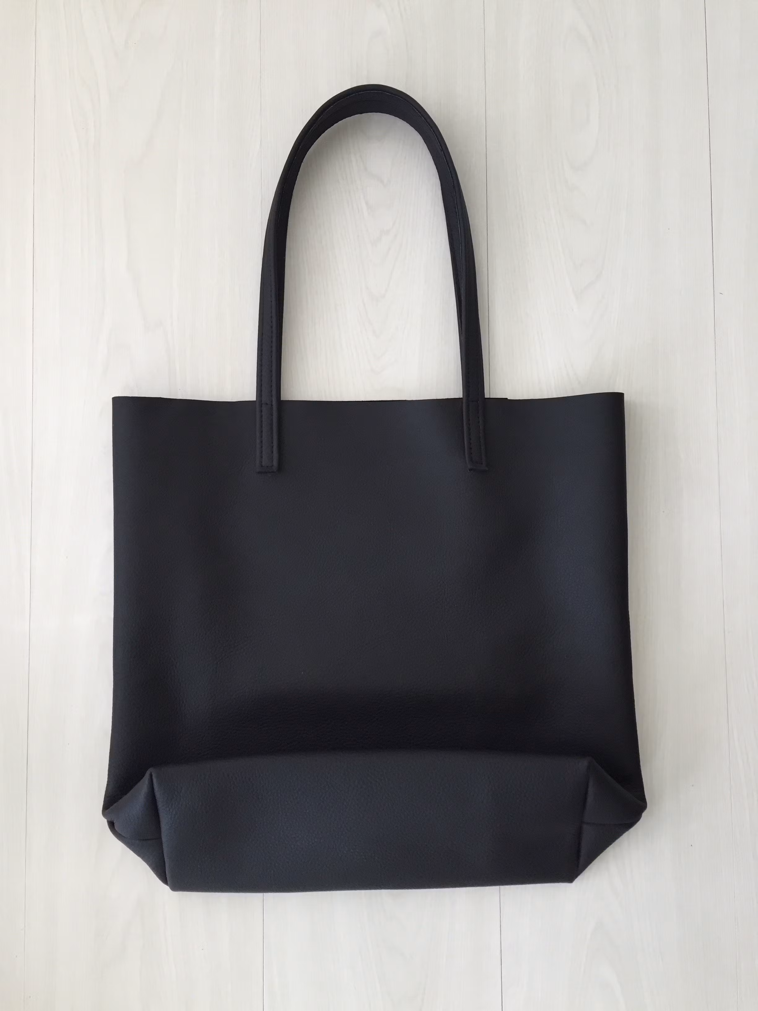 Raw Leather Tote Bag