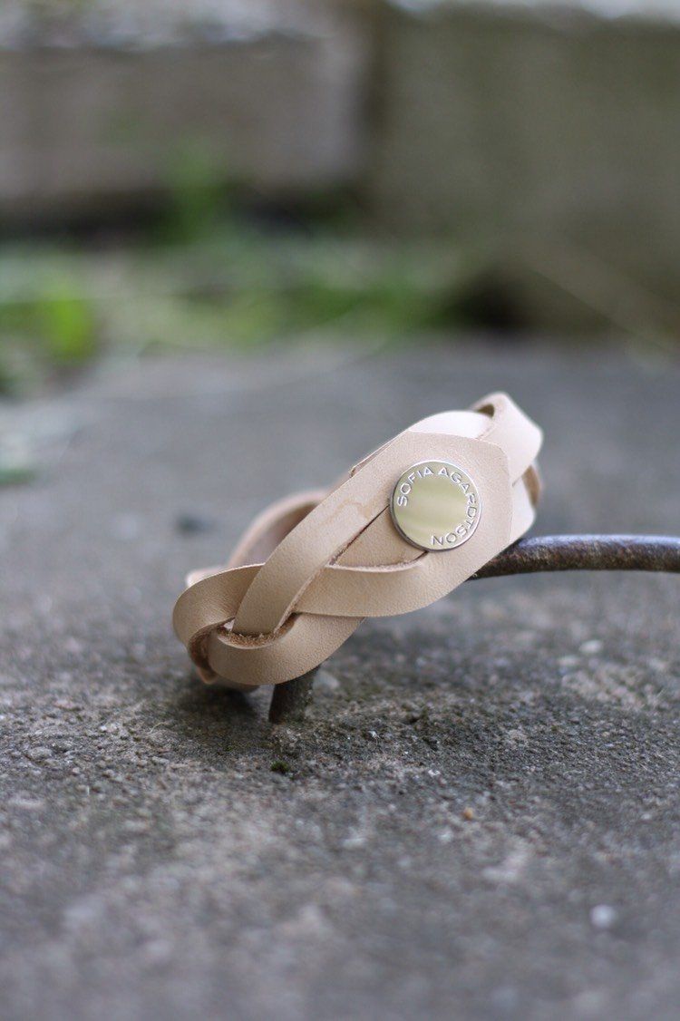 Tan Braided Leather Bracelet
