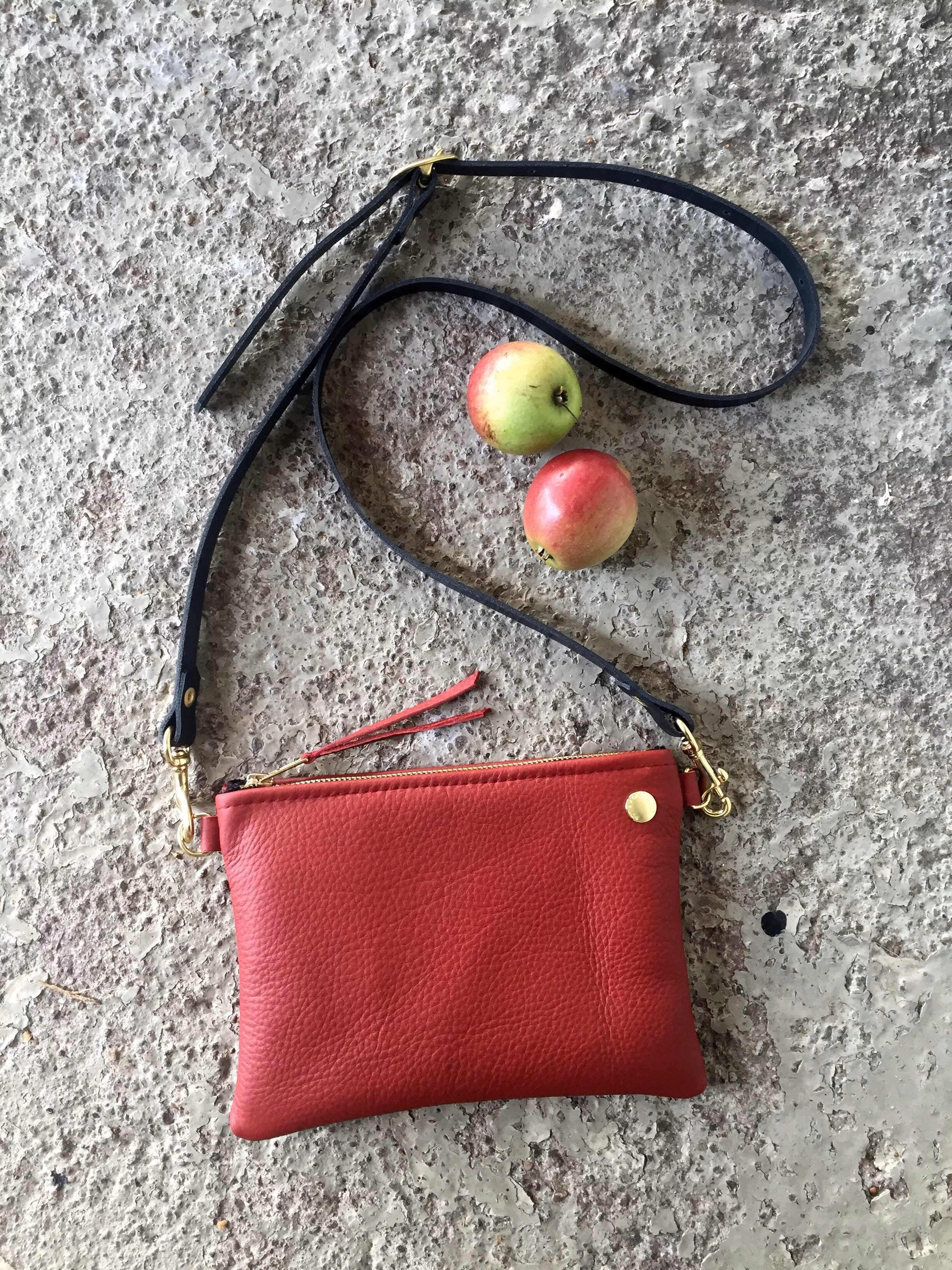 VIP Shoulder Bag - Dark Red & Black