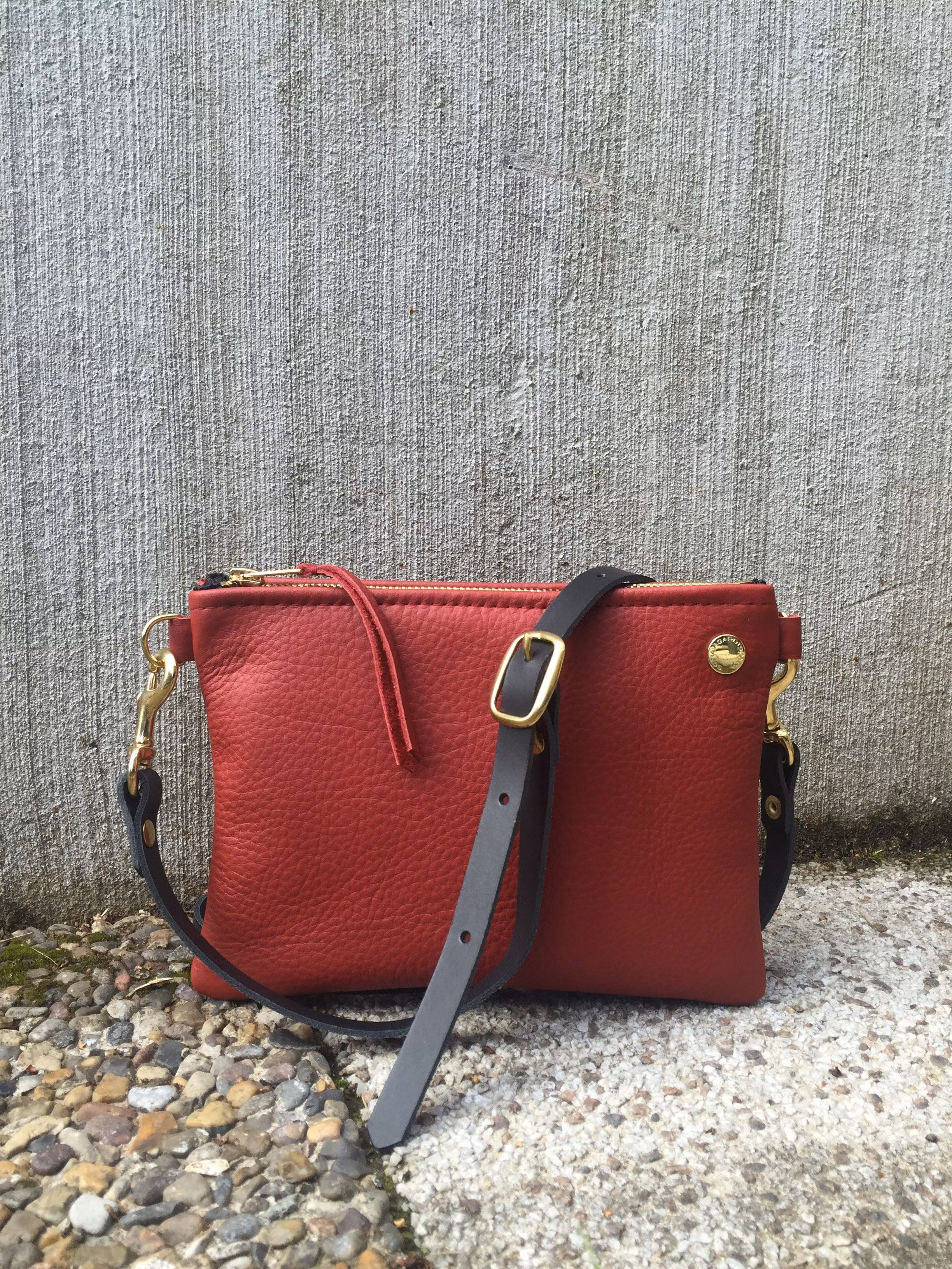 VIP Shoulder Bag - Dark Red & Black
