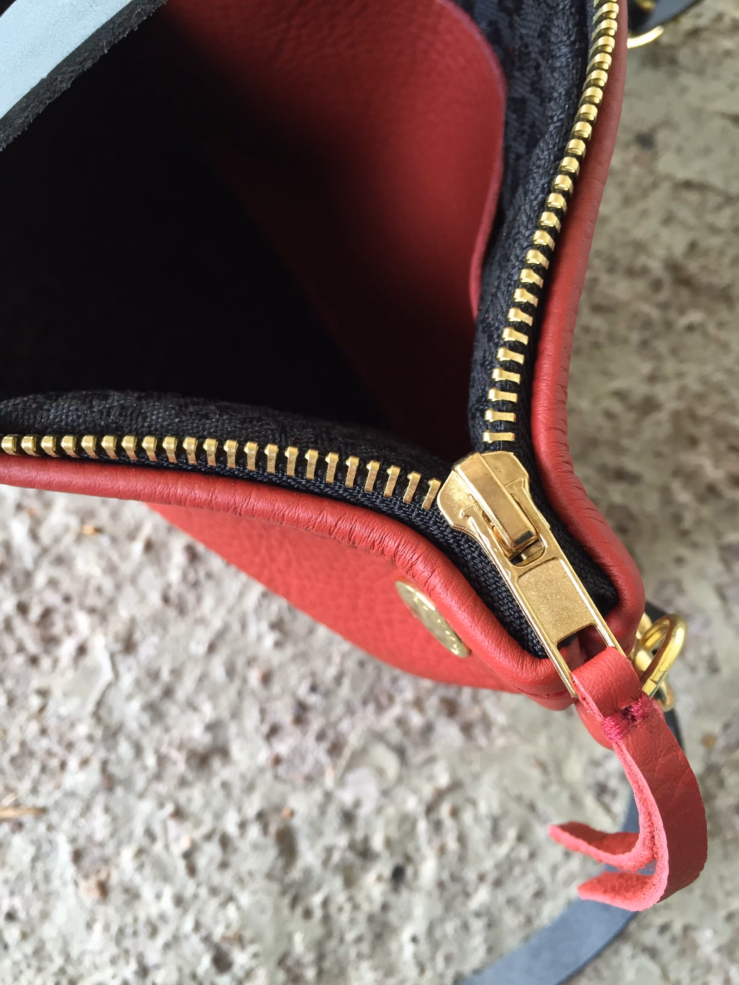 VIP Shoulder Bag - Dark Red & Black