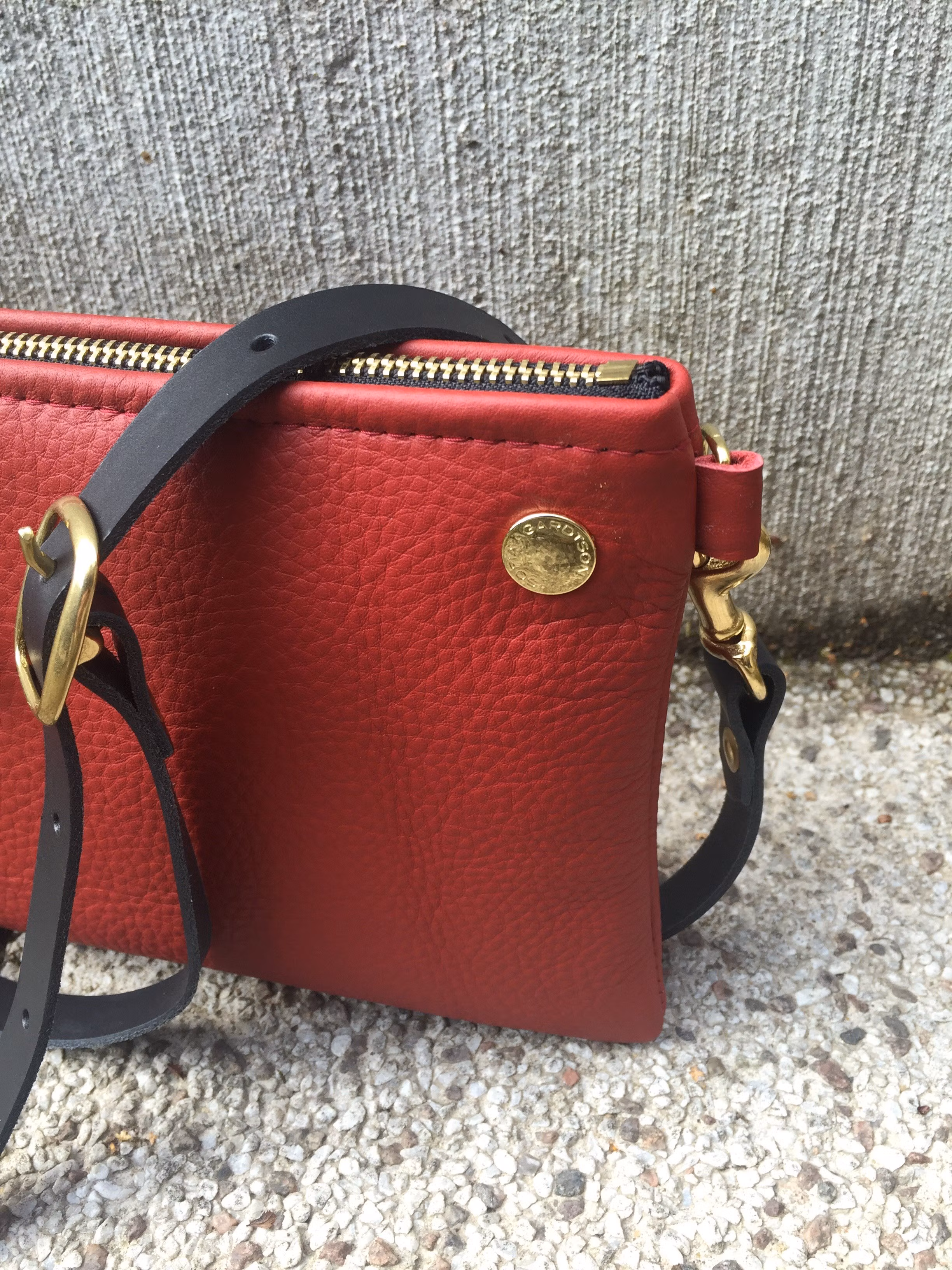 VIP Shoulder Bag - Dark Red & Black