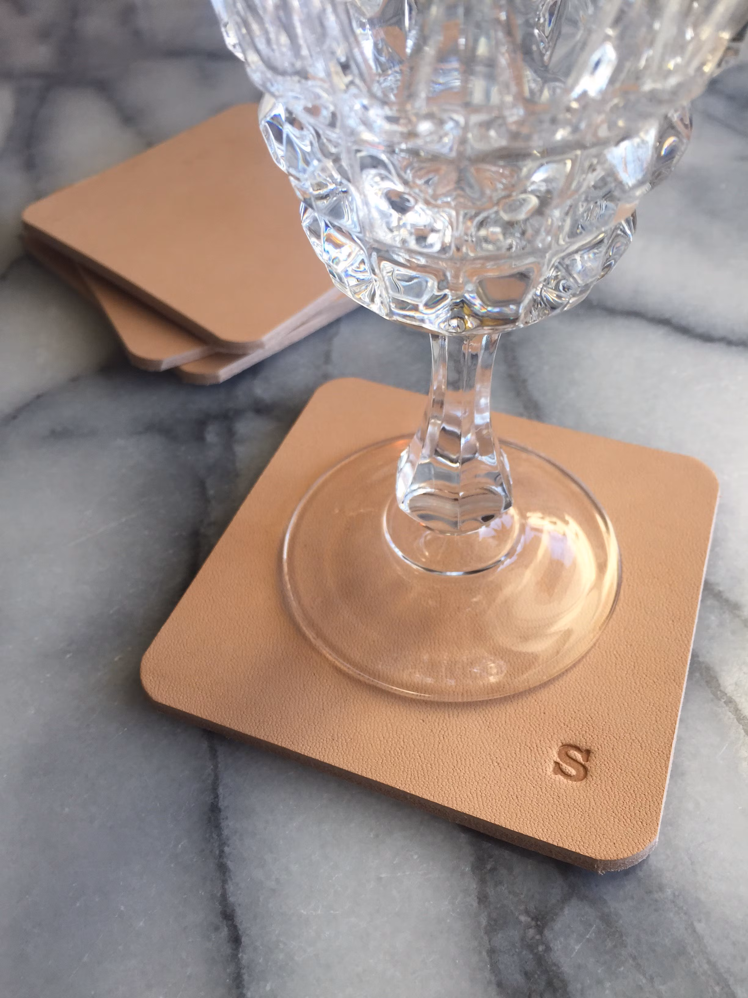 Leather Coasters - glasunderlägg i läder