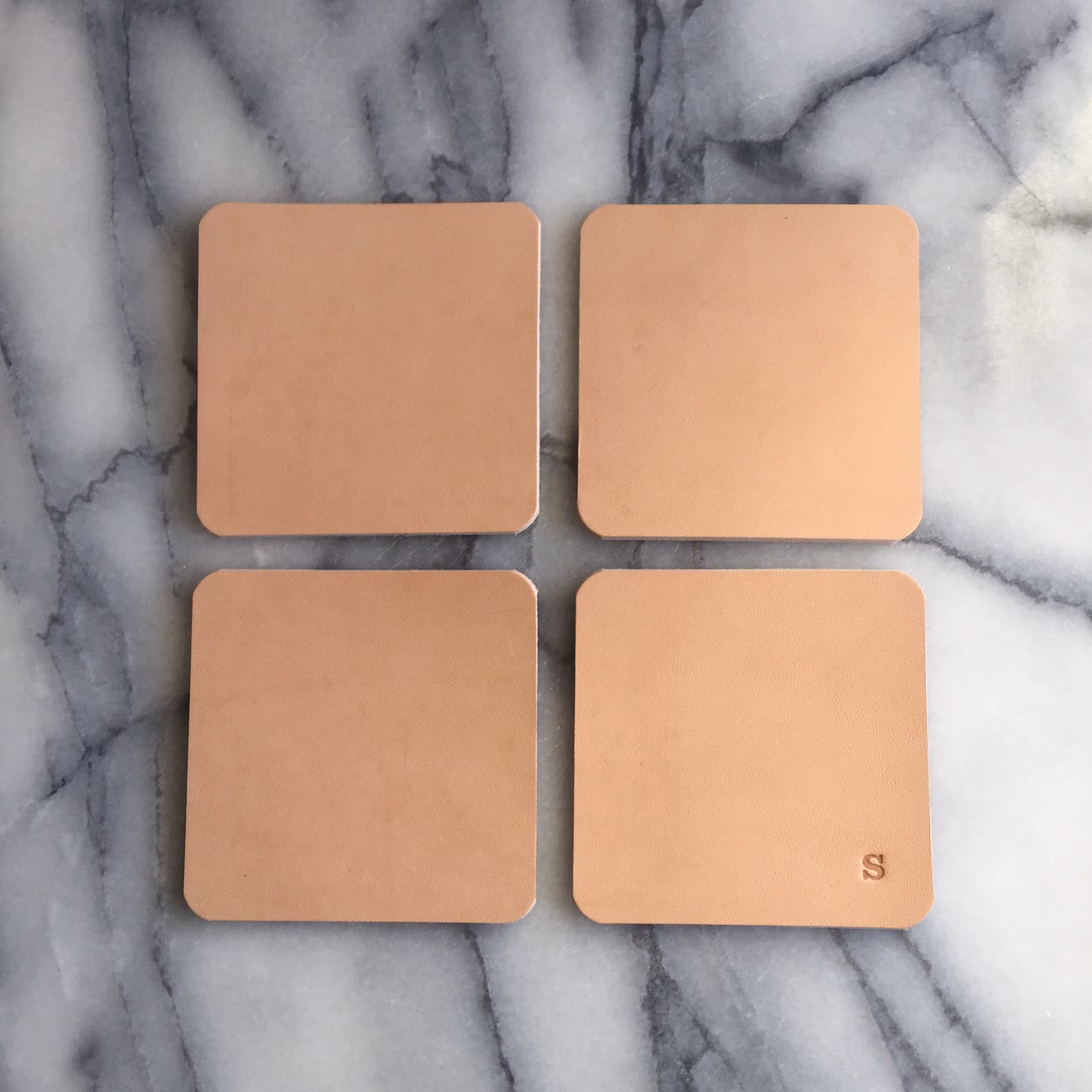 Leather Coasters - glasunderlägg i läder
