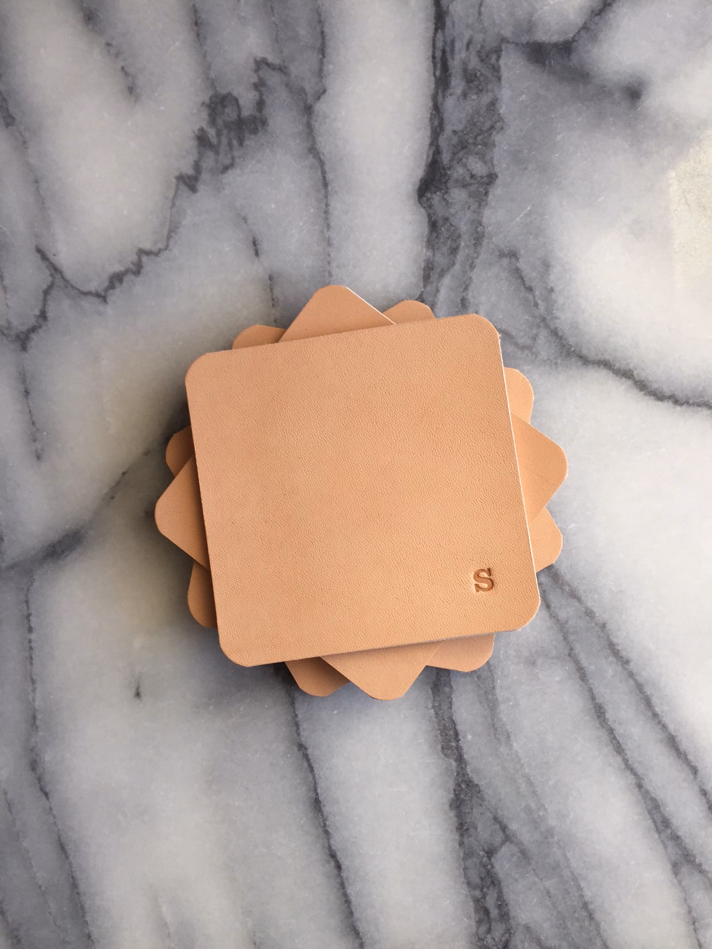 Leather Coasters - glasunderlägg i läder