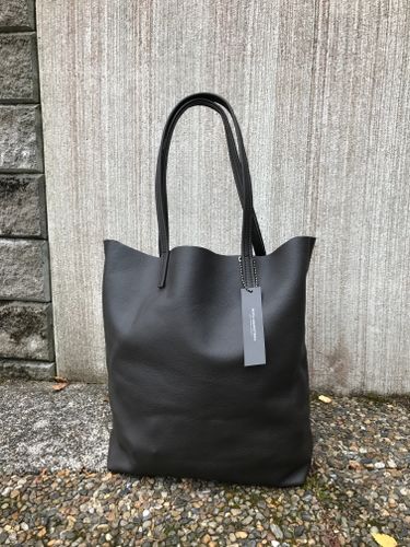 Raw Leather Tote Bag - Dark Chocolate Brown