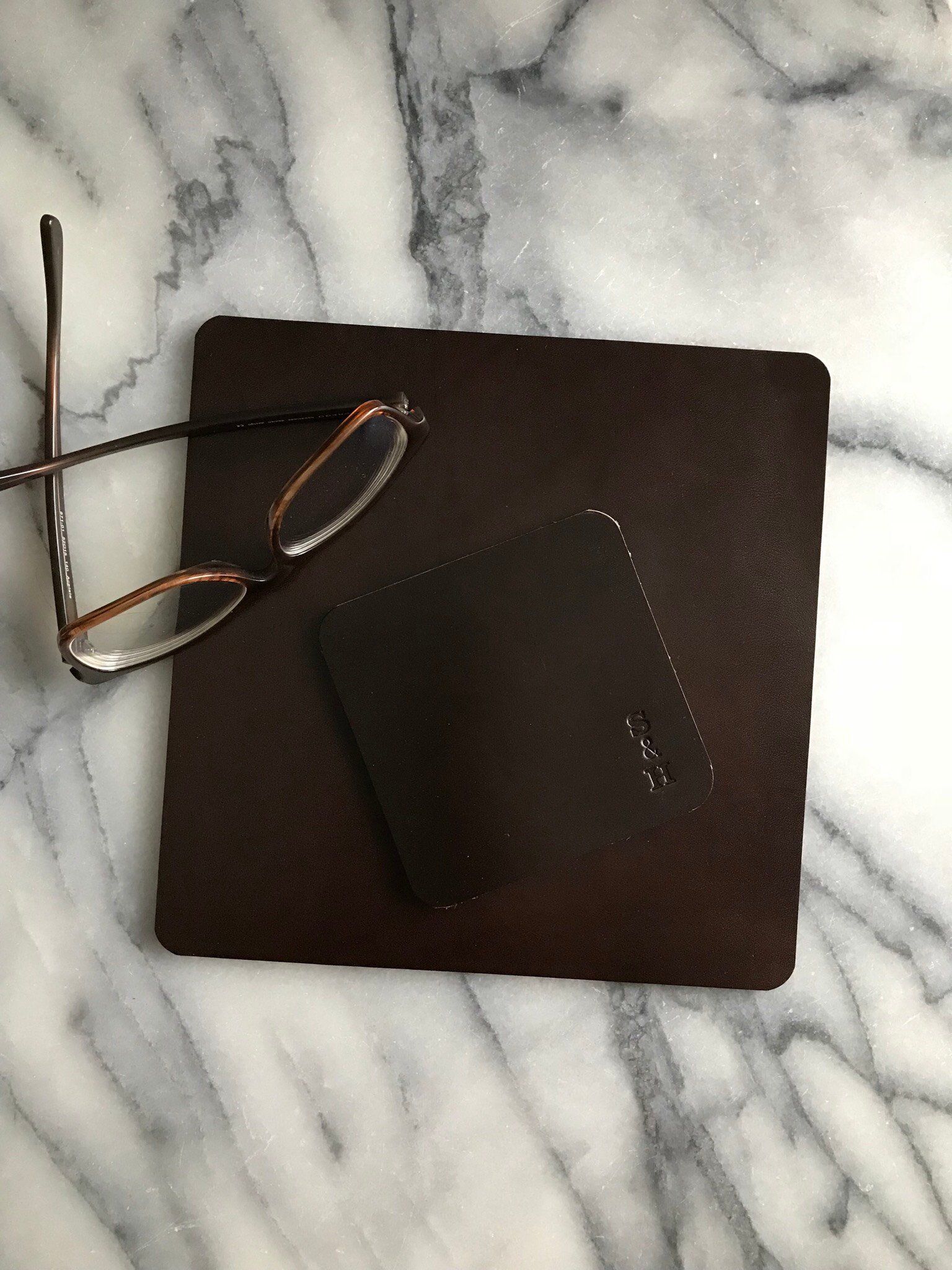 Leather Coasters Brown - Glasunderlägg i läder