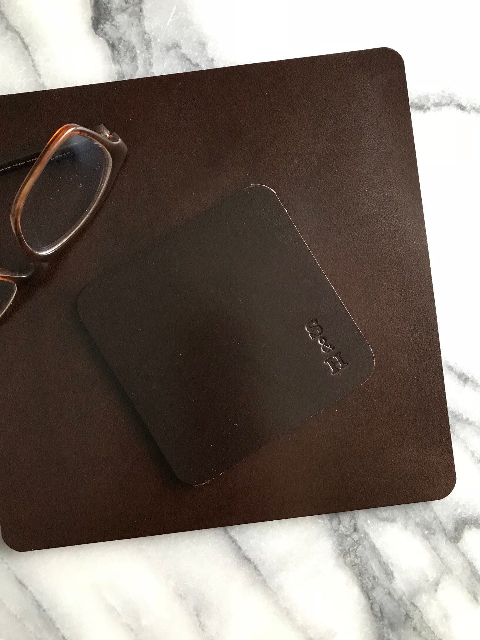 Leather Coasters Brown - Glasunderlägg i läder