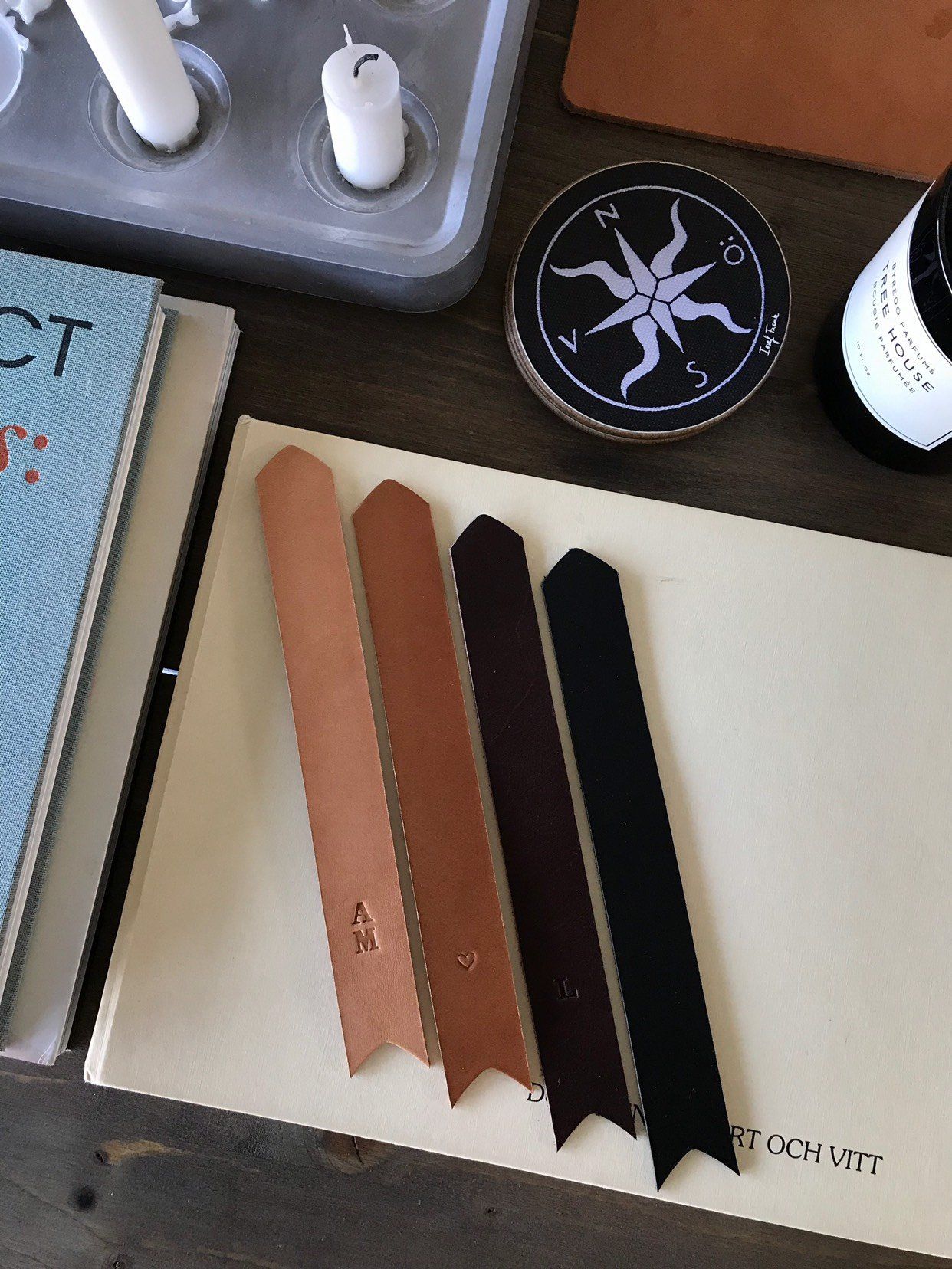 Leather Bookmark  - Bokmärke i läder