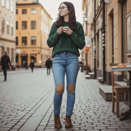 Påstrykbara knälappar i mockaimitation (säljs parvis)