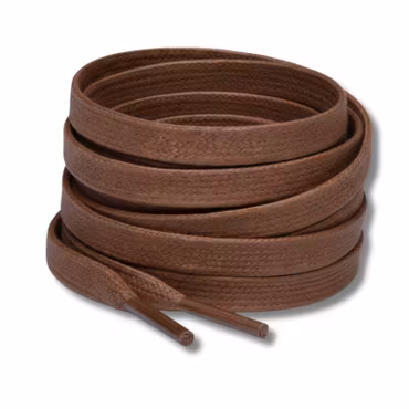 Vaxade platta skosnören i bomull - Flera färger (120 cm)