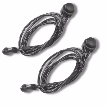 Knytfria reflexskosnören – Elastiska med snörstopp (100 cm)