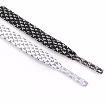 Platta Reflex Skosnören – Dubbelvävda (120 cm)