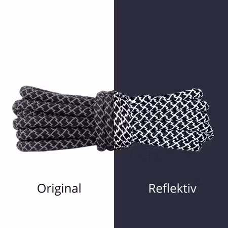 Runda Reflex Skosnören – Premium kvalitet 4,5 mm (120 cm)
