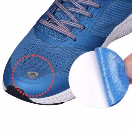 Självhäftande mesh laglappar för sneakers – Runda 6-pack