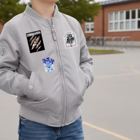 Cool & Edgy – Självhäftande tygmärken 6st
