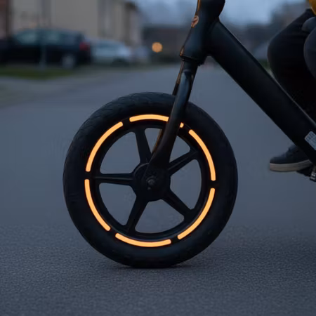 Reflexstickers för små hjul – Barnvagn, cykel & cykelsläp (12-pack)