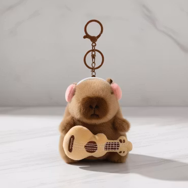 Capybara Björn med Gitar eller Mikrofon Bag Charm