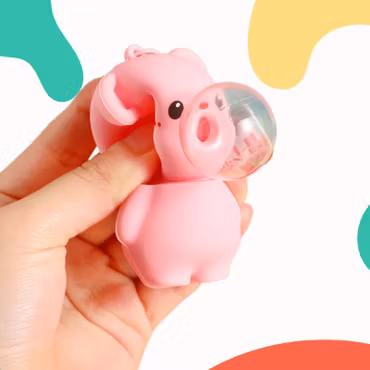 Pink Bear Bubble Squeeze Bag Charm