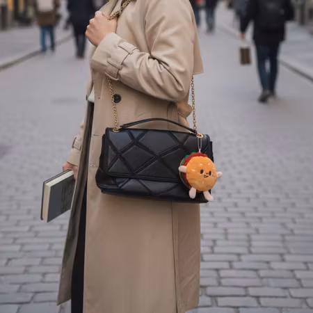 Double Burger Bag Charm