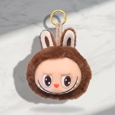 Lafufu The Monster Head Charm – Finns i Rosa & Brun - Bag Charm