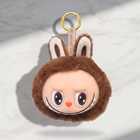 Lafufu The Monster Head Charm – Finns i Rosa & Brun - Bag Charm