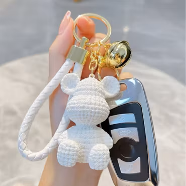 Bell Bear med stickad look Bag Charm