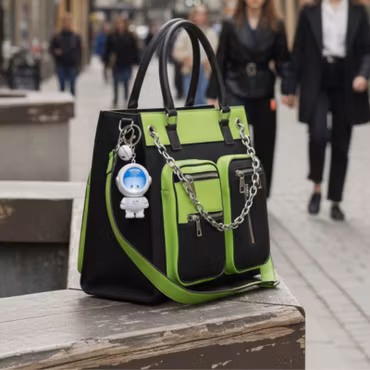 Astronaut Panda med ljuseffekt Bag Charm