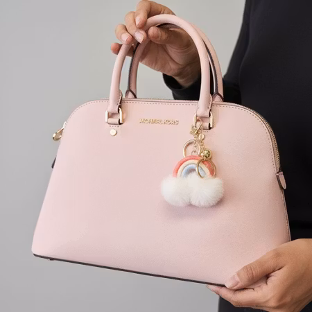 Rainbow Fluffy Cloud Bag Charm