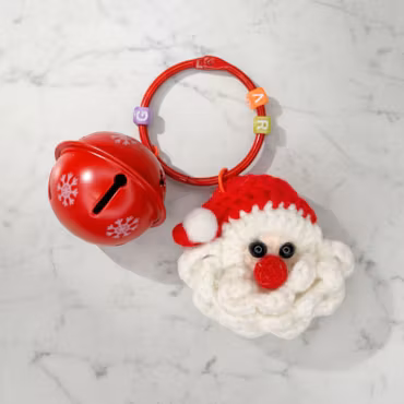 Santa Face Knitted Bell