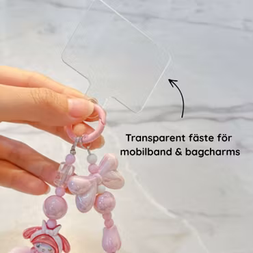 Universal Strap Holder – Transparent fäste för mobilband & bagcharms