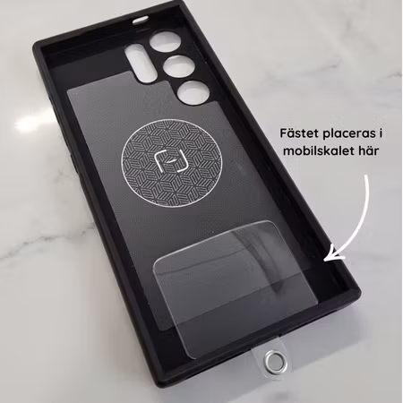 Universal Strap Holder – Transparent fäste för mobilband & bagcharms