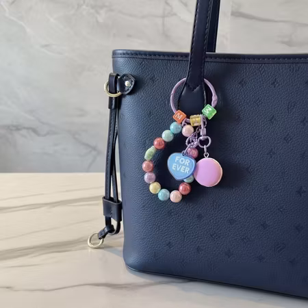 Purple Macaron Bracelet Bag Charm