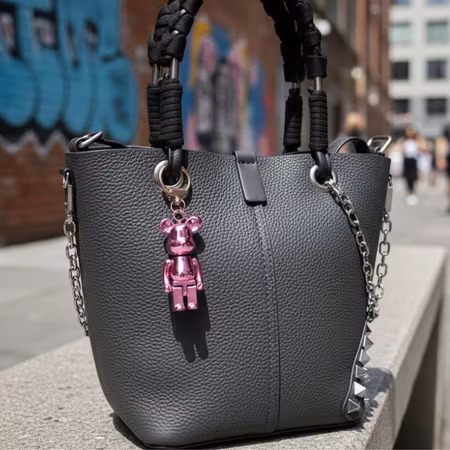 Metallic Bear Charm with Bell
