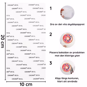 Dubbelhäftande Ark – gör tygmärken självhäftande (20*10 cm)