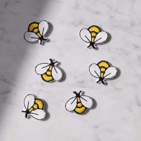 Bin – Broderade Tygmärken (6-pack)